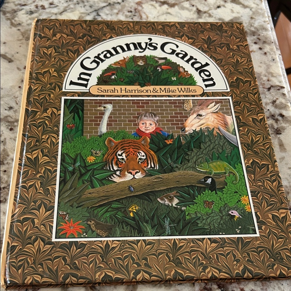 In Granny's Garden Hardcover Picture Book - Green & Brown Illustrated Cover